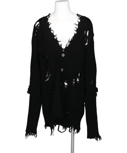 JOHN LAWRENCE SULLIVAN(ジョンローレンスサリバン)DAMAGED RIB KNIT CARDIGAN