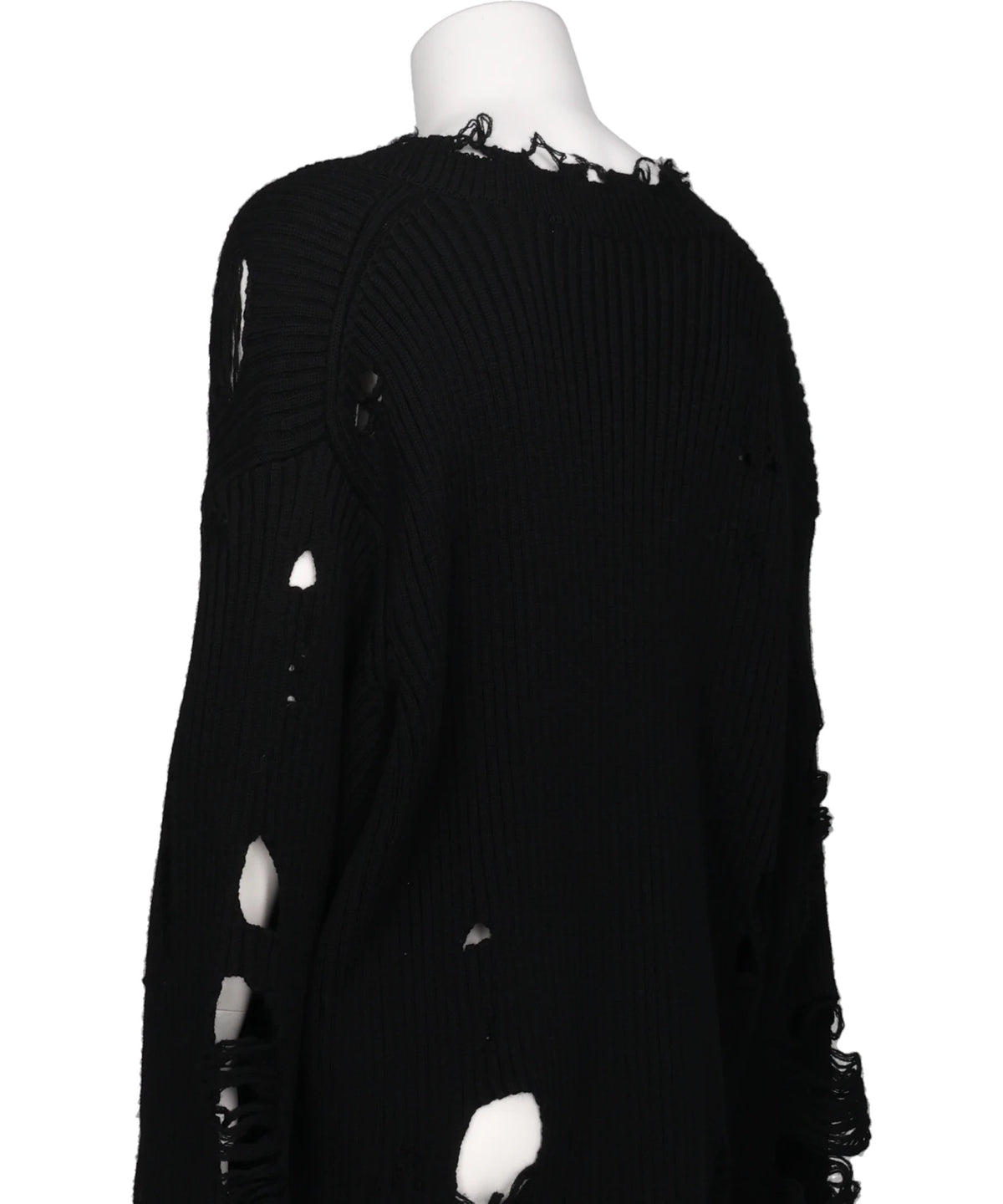 DAMAGED RIB KNIT CARDIGAN