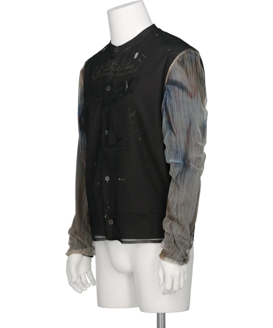 ANGEL DIAGRAM LAYERED CARDIGAN