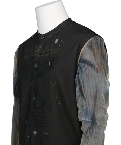 ANGEL DIAGRAM LAYERED CARDIGAN