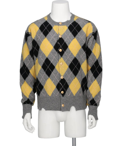 MASU(エムエーエスユー) 2026AW DIAMOND SCRAPED CARDIGAN M26H9KN003