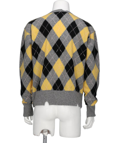 DIAMOND SCRAPED CARDIGAN