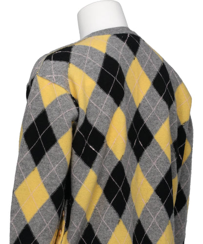 DIAMOND SCRAPED CARDIGAN