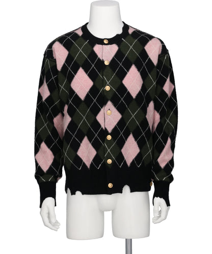 MASU(エムエーエスユー) 2026AW DIAMOND SCRAPED CARDIGAN M26H9KN003