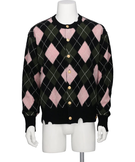 MASU(エムエーエスユー) 2026AW DIAMOND SCRAPED CARDIGAN M26H9KN003