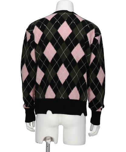 DIAMOND SCRAPED CARDIGAN