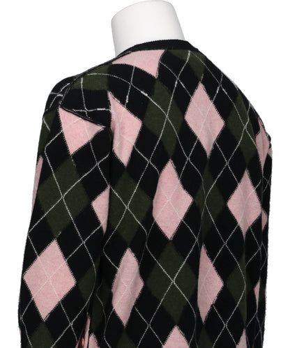 DIAMOND SCRAPED CARDIGAN