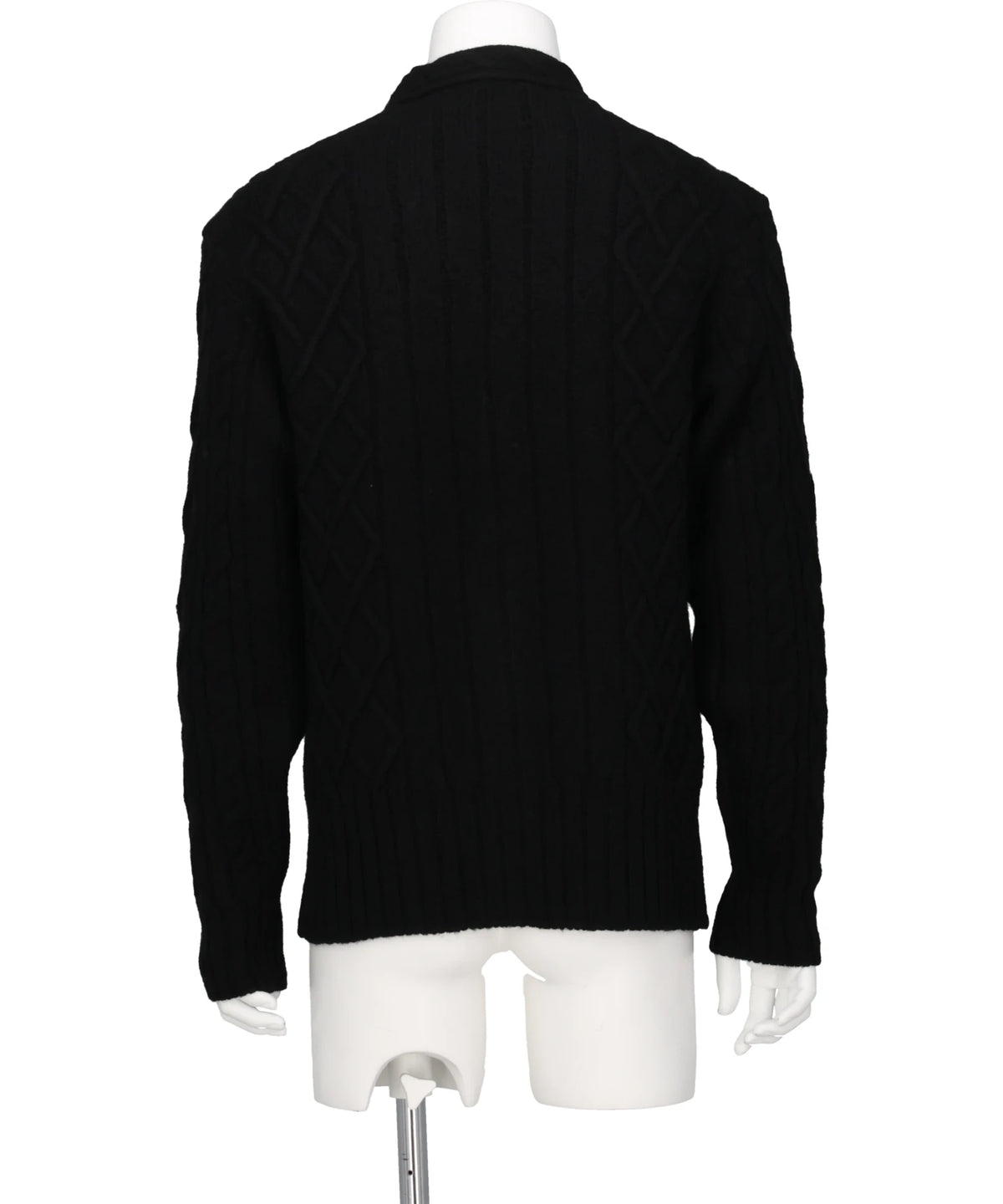 CABLE KNIT SLASH CARDIGAN W/EMB