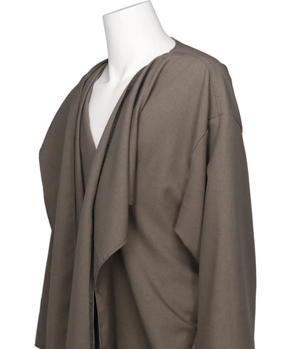WOOL LIKES DRAPE SCARF CARDIGAN