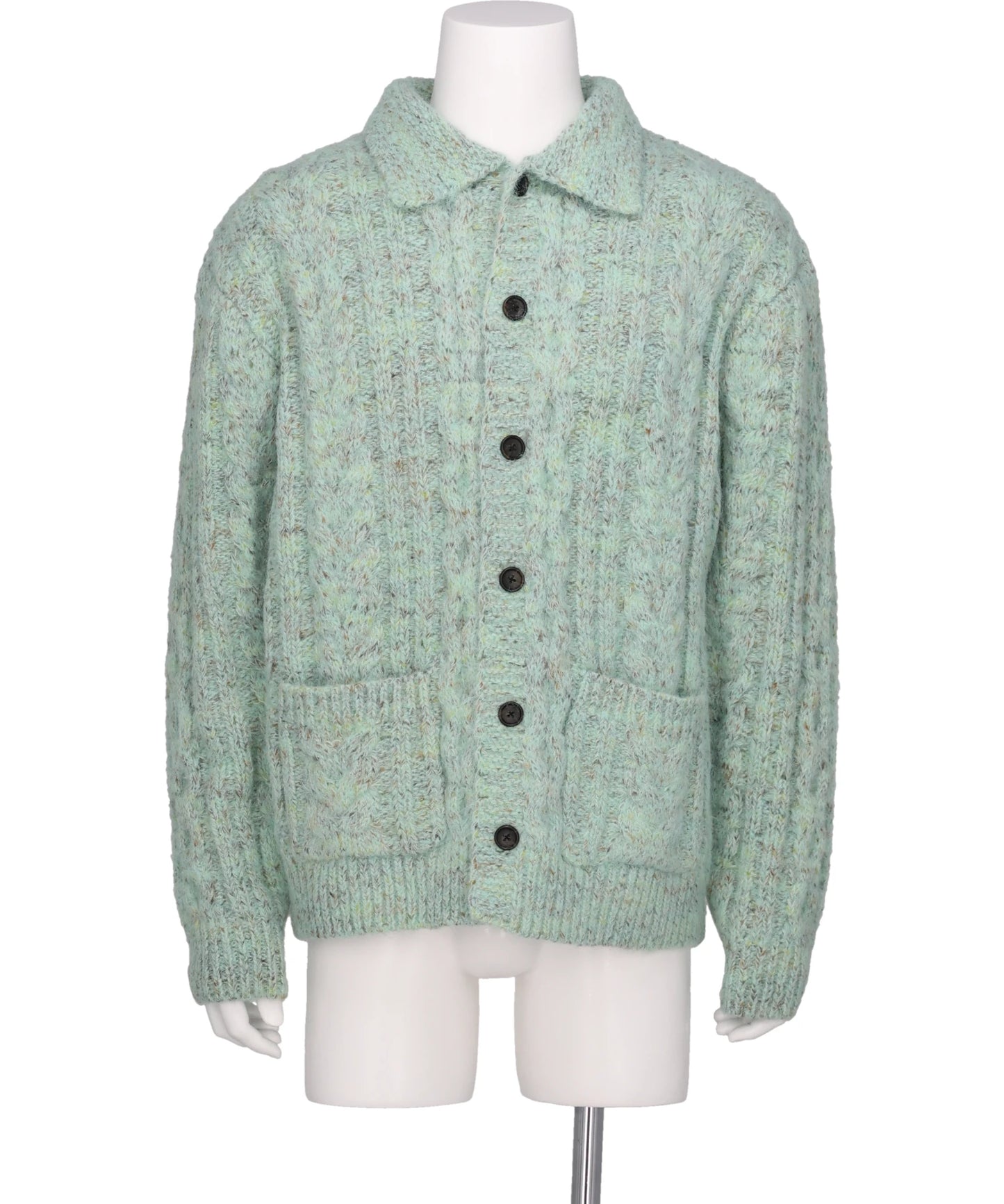 MULTICOLOR CABLE KNIT CARDIGAN
