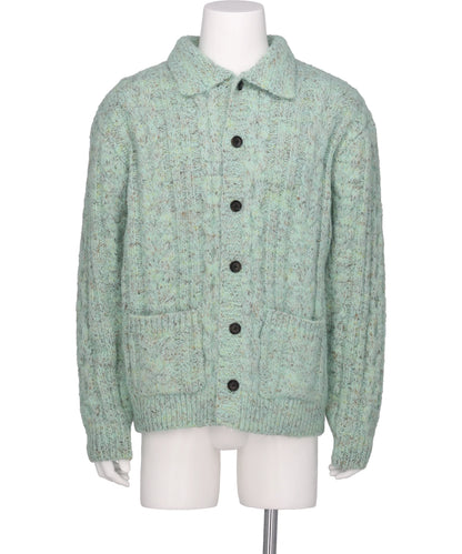 MULTICOLOR CABLE KNIT CARDIGAN