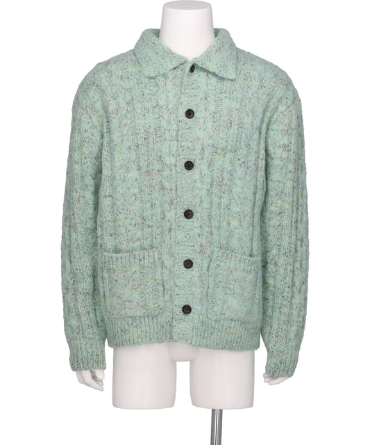 MULTICOLOR CABLE KNIT CARDIGAN