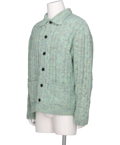 MULTICOLOR CABLE KNIT CARDIGAN