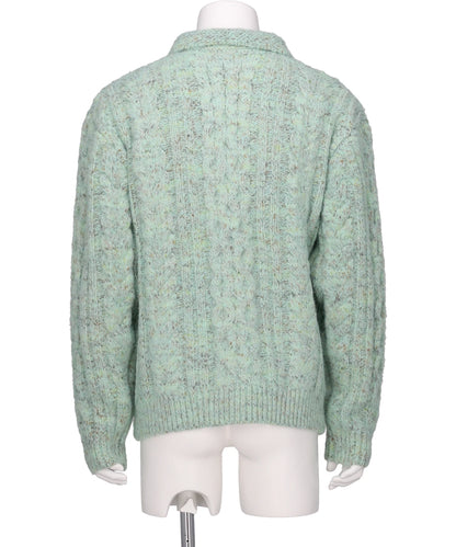 MULTICOLOR CABLE KNIT CARDIGAN
