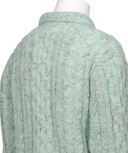 MULTICOLOR CABLE KNIT CARDIGAN