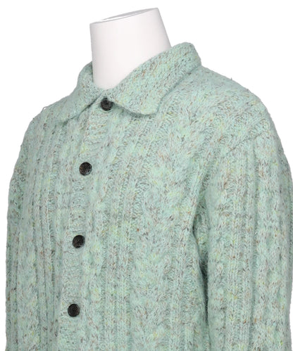 MULTICOLOR CABLE KNIT CARDIGAN