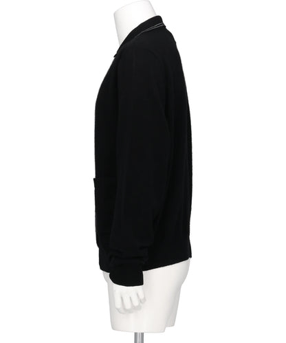 "HENRY" CASHMERE KNIT POLO CARDIGAN