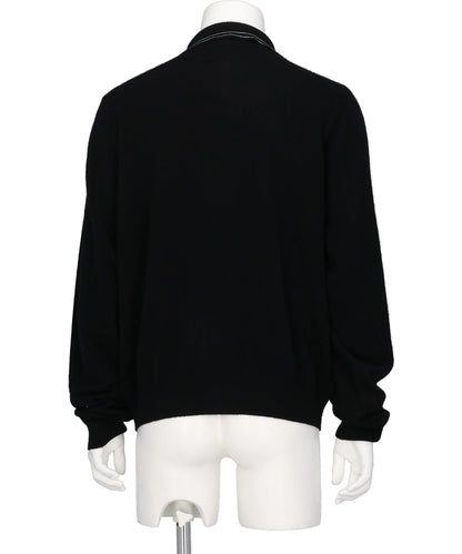 "HENRY" CASHMERE KNIT POLO CARDIGAN