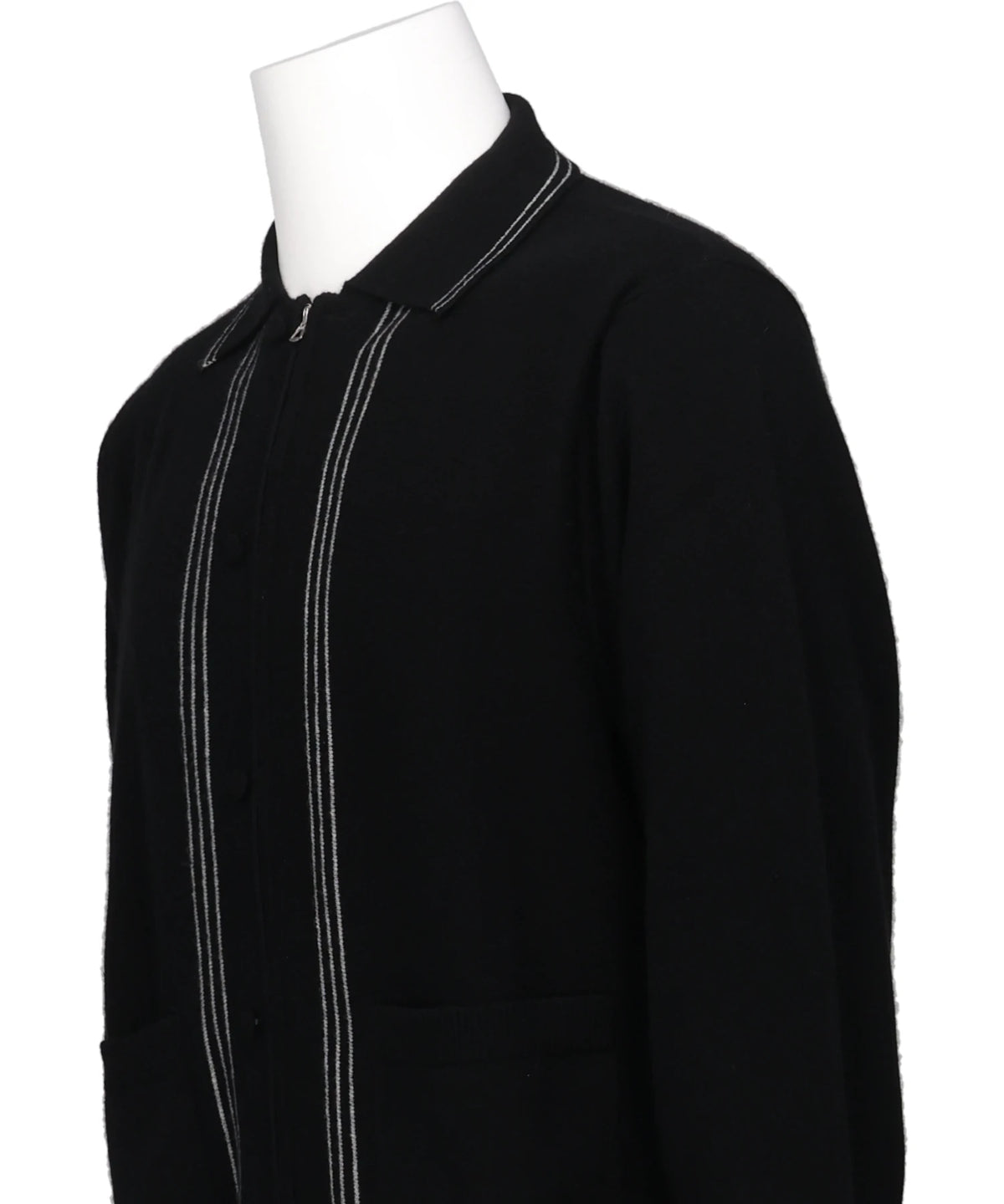 "HENRY" CASHMERE KNIT POLO CARDIGAN