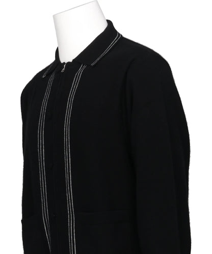 "HENRY" CASHMERE KNIT POLO CARDIGAN