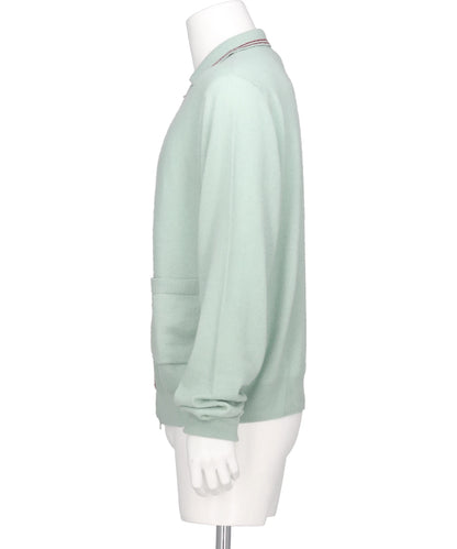 "HENRY" CASHMERE KNIT POLO CARDIGAN