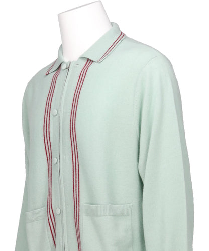"HENRY" CASHMERE KNIT POLO CARDIGAN
