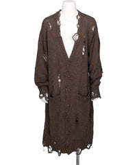 KAMIYA(カミヤ)DAMAGED LOW-GAUGE LONG CARDIGAN
