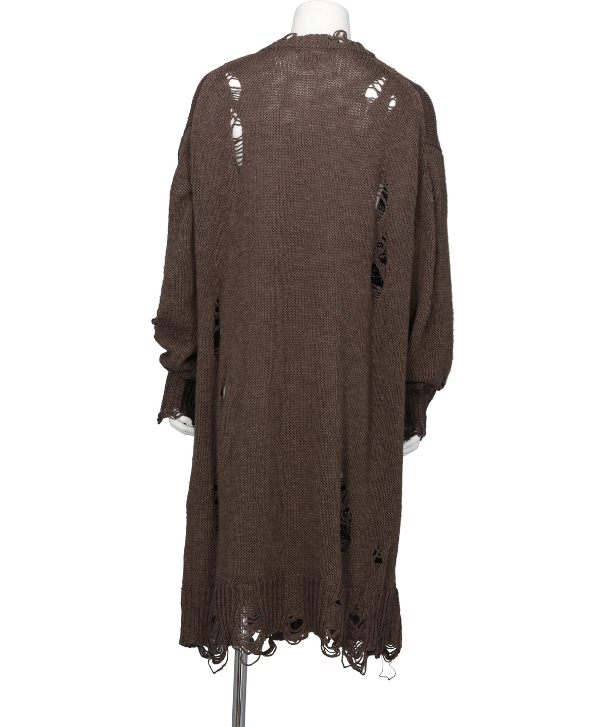 DAMAGED LOW-GAUGE LONG CARDIGAN