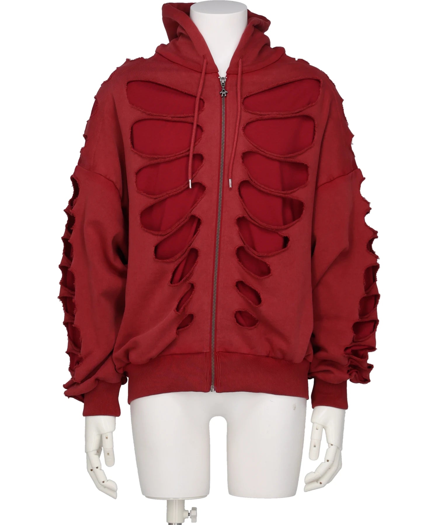 AVAVAV(アヴァヴァヴ) SHOULDERLESS HOODIE CUT-OUT RED