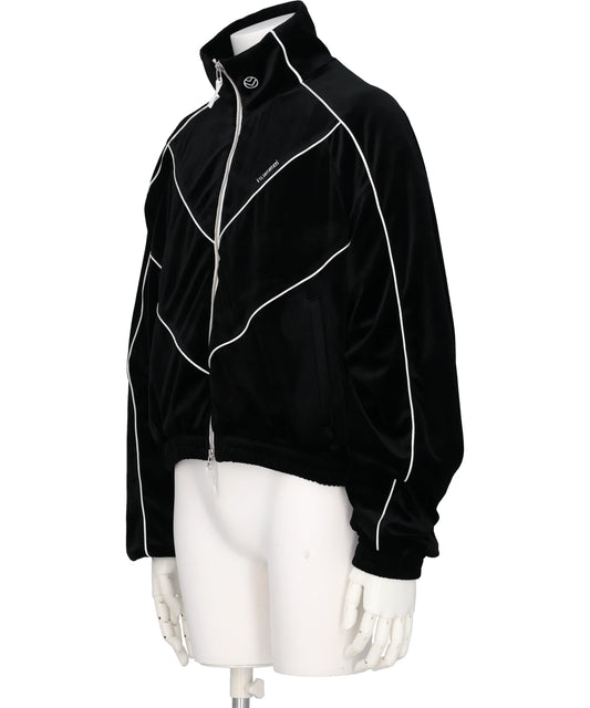CHEVRON PIPING VELVET TRACK JACKET