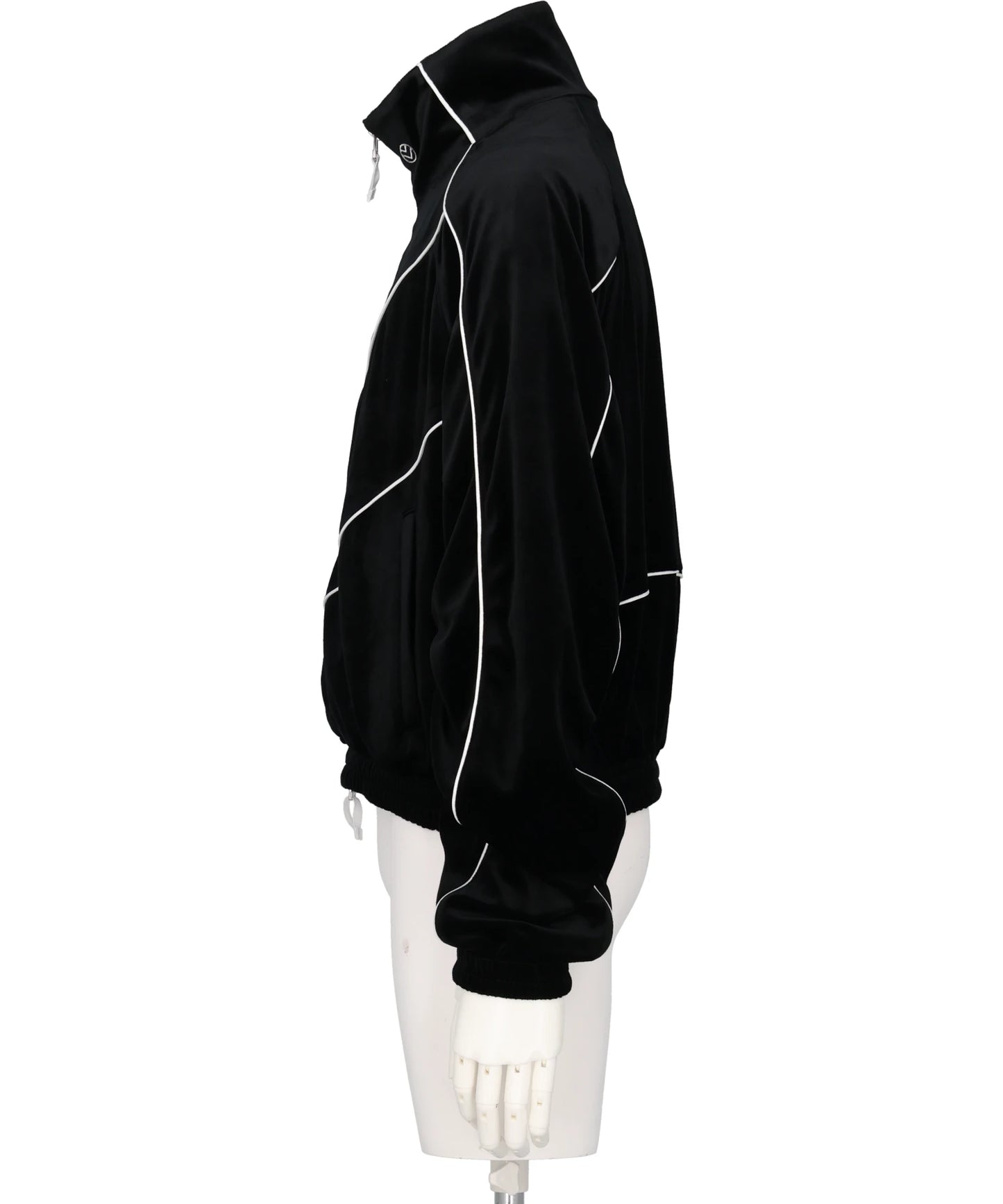 CHEVRON PIPING VELVET TRACK JACKET