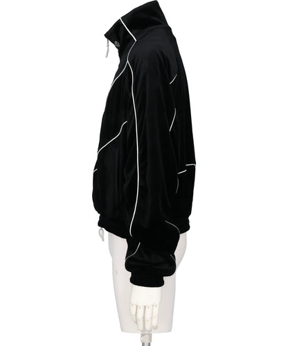 CHEVRON PIPING VELVET TRACK JACKET