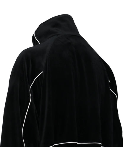 CHEVRON PIPING VELVET TRACK JACKET