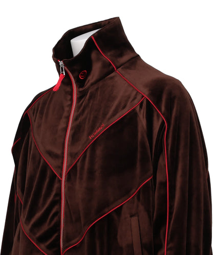 CHEVRON PIPING VELVET TRACK JACKET