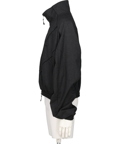 CHEVRON PIPINGWOOL TRACK JACKET