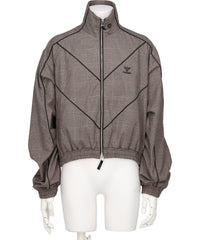 CHEVRON PIPINGWOOL TRACK JACKET