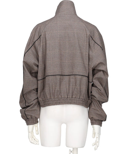 CHEVRON PIPINGWOOL TRACK JACKET