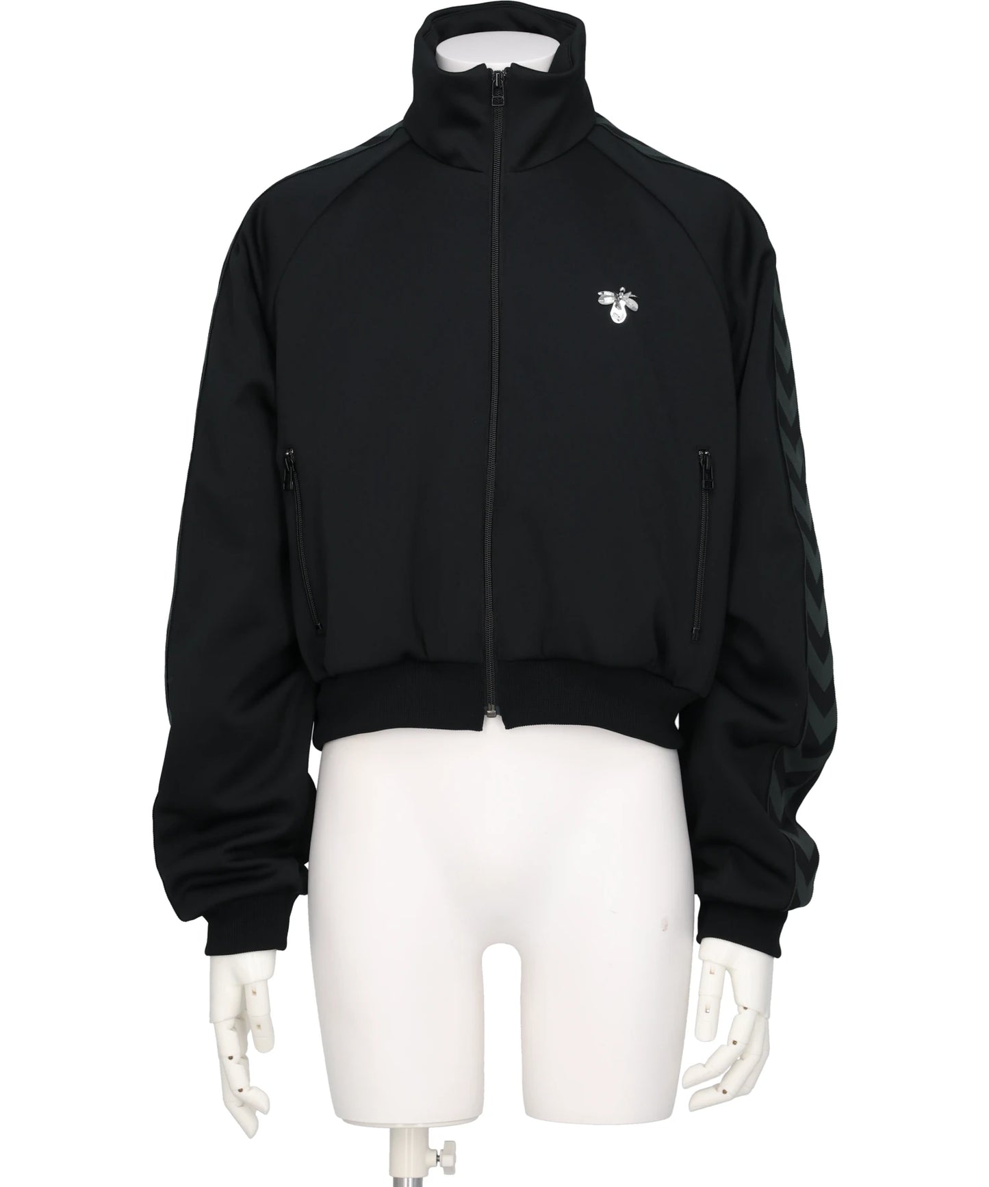 BEADED BUMBLE BEE TRACK JERSEY JACKET