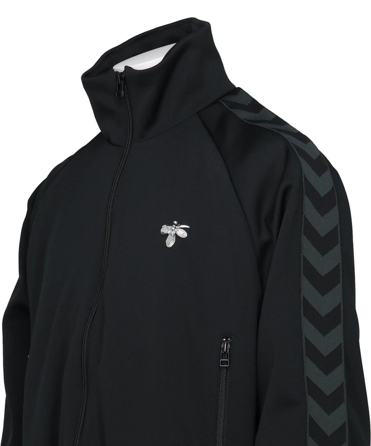 BEADED BUMBLE BEE TRACK JERSEY JACKET