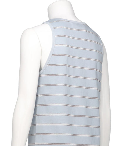 "WAIST STUDS" BORDER TANK TOPS
