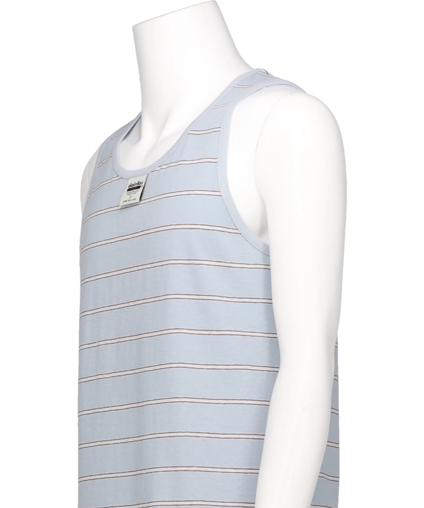 "WAIST STUDS" BORDER TANK TOPS