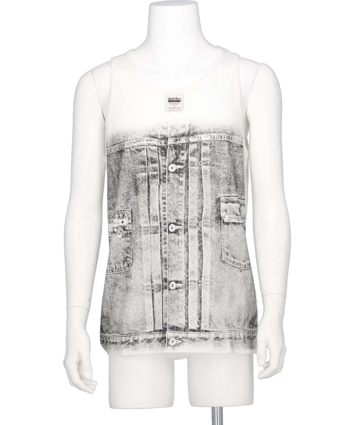 DAIRIKU(ダイリク) 2026SS ”"MATT"TRANSFER PRINT FANCY DOBBY TAG TANK TOP 26SS-C8