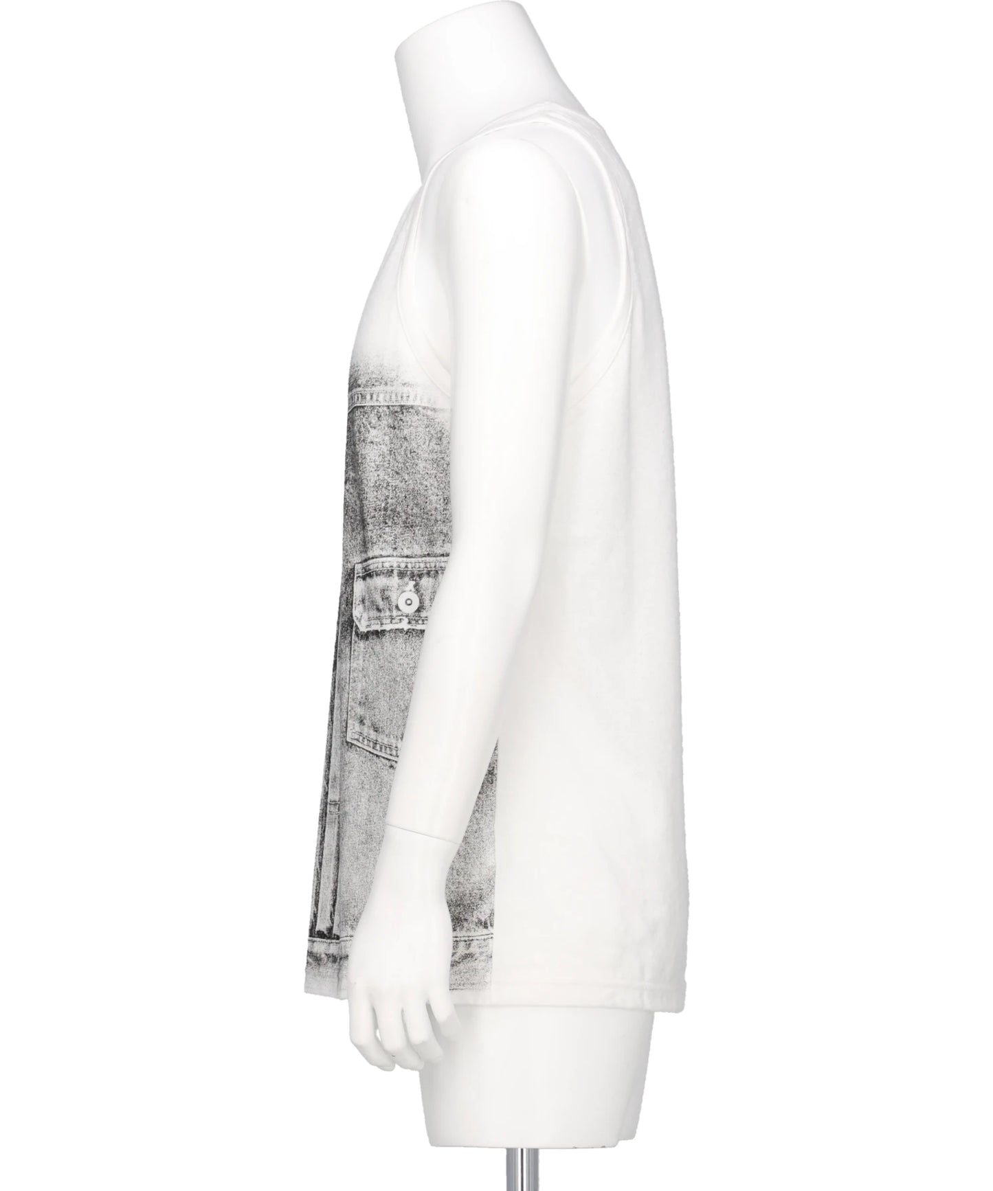 "MATT"TRANSFER PRINT FANCY DOBBY TAG TANK TOP