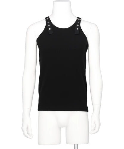COTTON RIB STRAP TANK-TOP