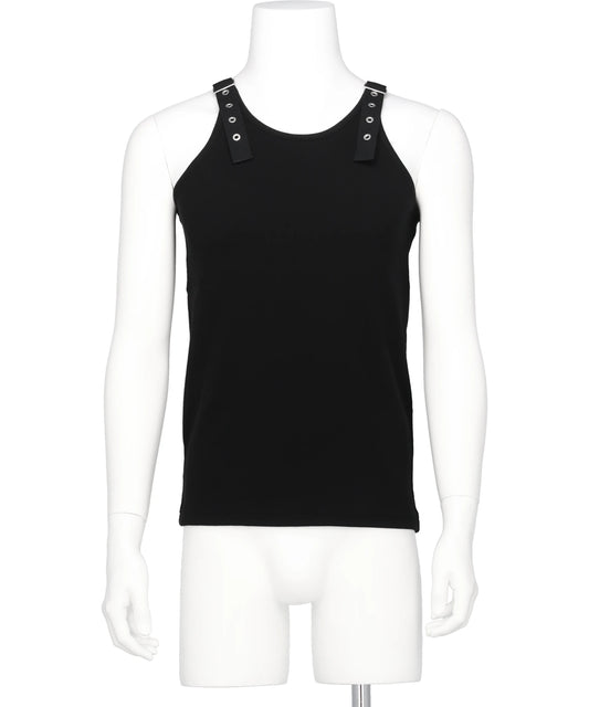 COTTON RIB STRAP TANK-TOP