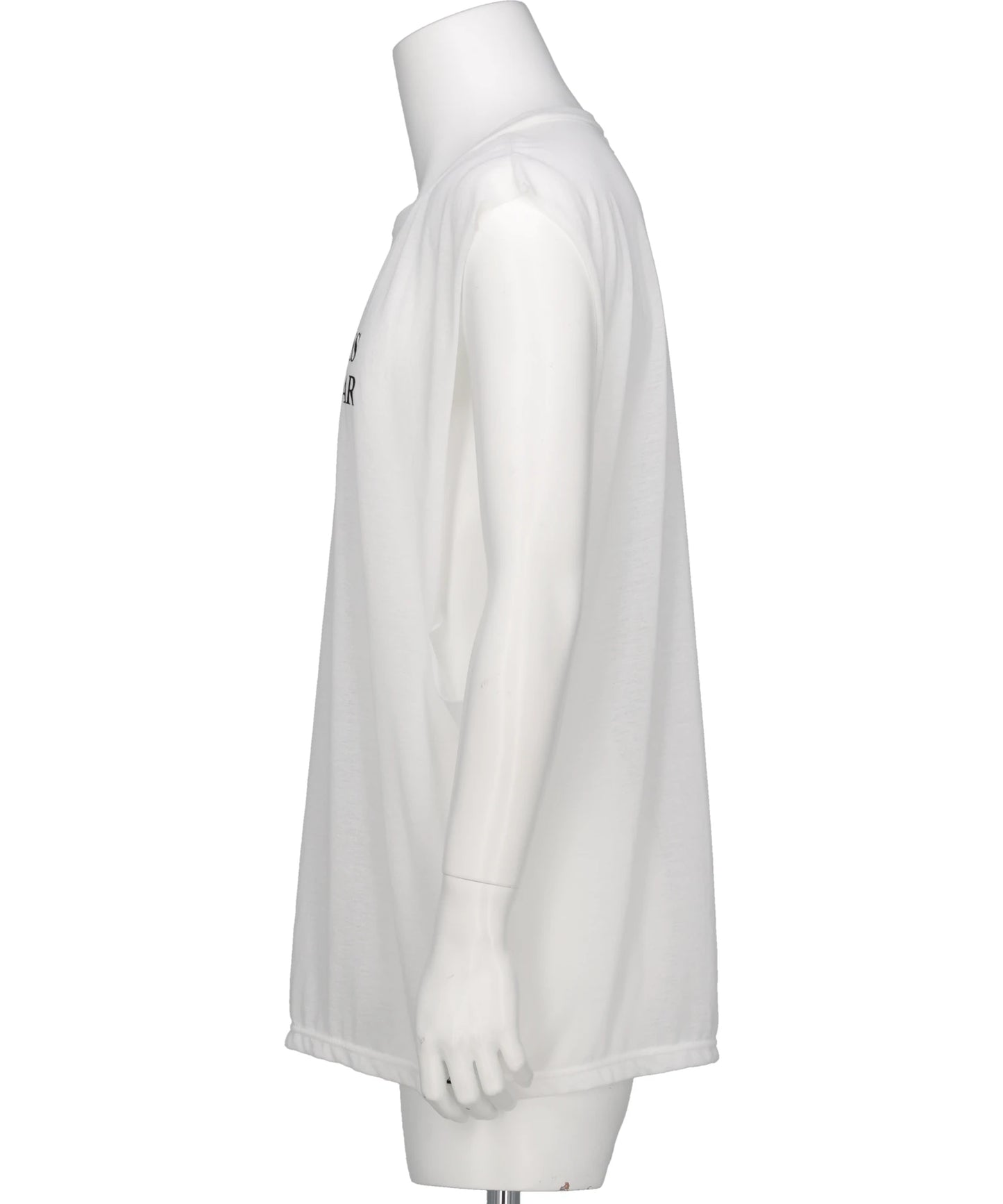 TYPOGRAPHY PRINT SHEER JERSEY SLEEVELESST-SHIRT