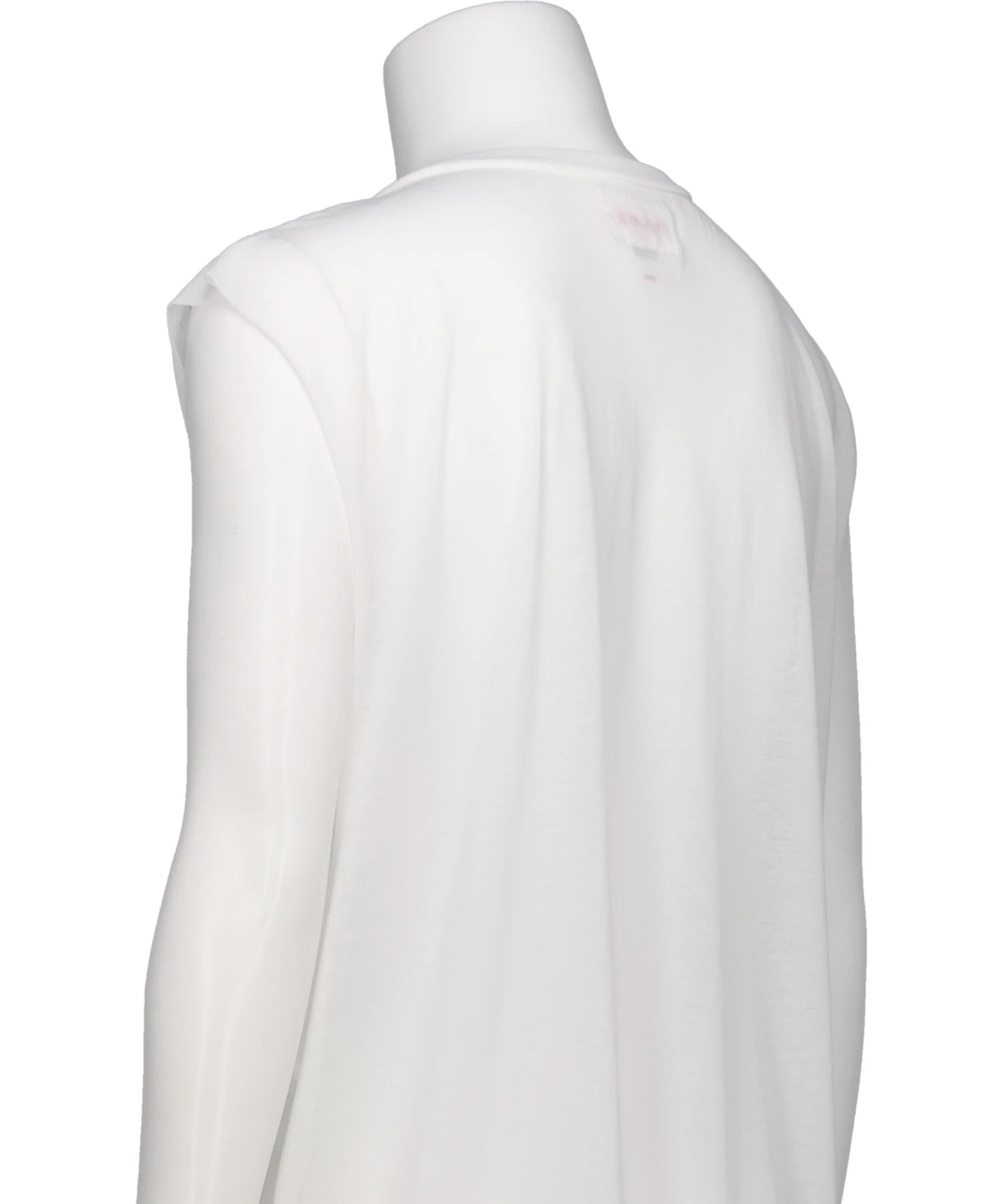TYPOGRAPHY PRINT SHEER JERSEY SLEEVELESST-SHIRT