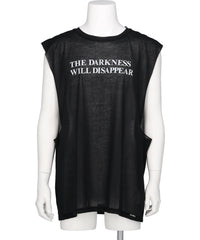 KAMIYA(カミヤ) 2026SS TYPOGRAPHY PRINT SHEER JERSEY SLEEVELESST-SHIRT G16TS082
