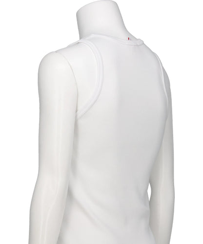 LOGO TANK TOP- WHITE AND RED WHT