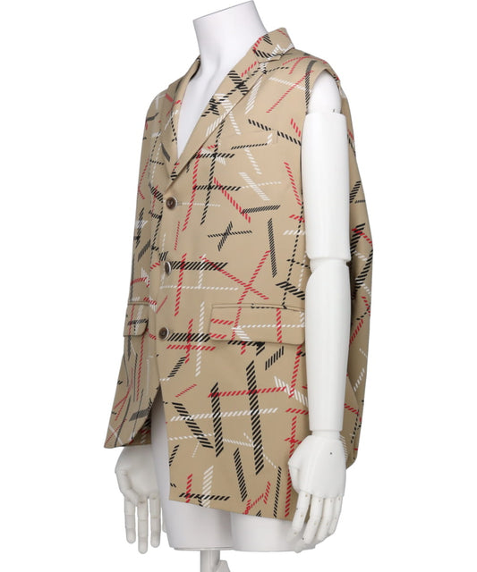 WIND BLOW CHECK BALL JACKET VEST